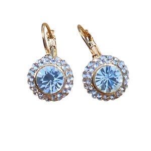 Gold Lever back Drop Earrings #210